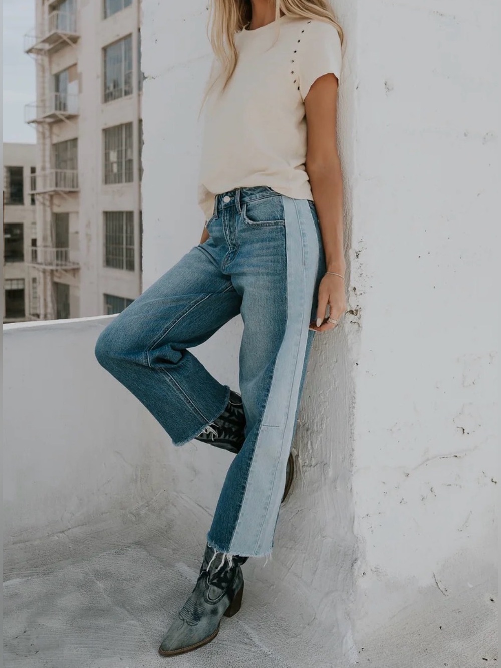 Flying Monkey Karrie Two Toned Jeans